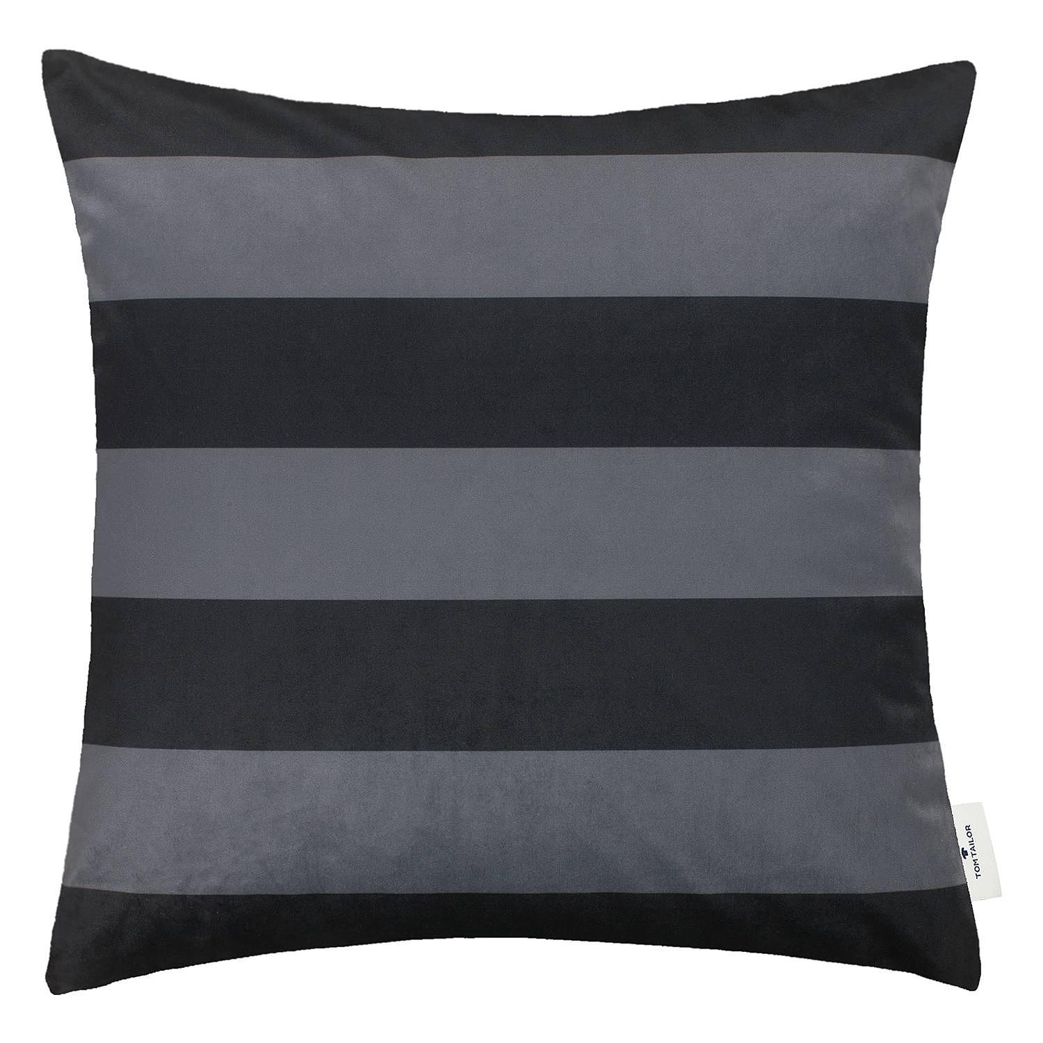 Kissenbezug Colour Block Schwarz Grau 0
