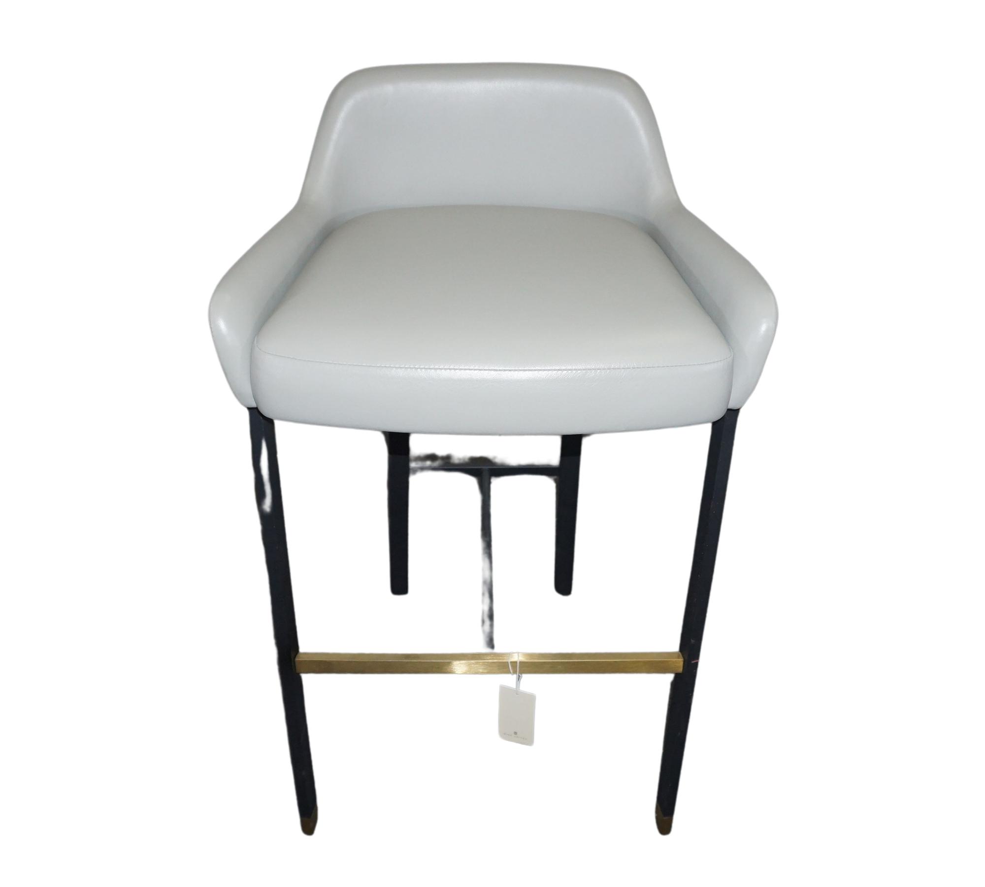 Blink SH750 Barstuhl Leder Grau 4