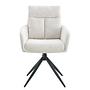 LOBBS Armchair Swivel Set of 2 Cream White 1