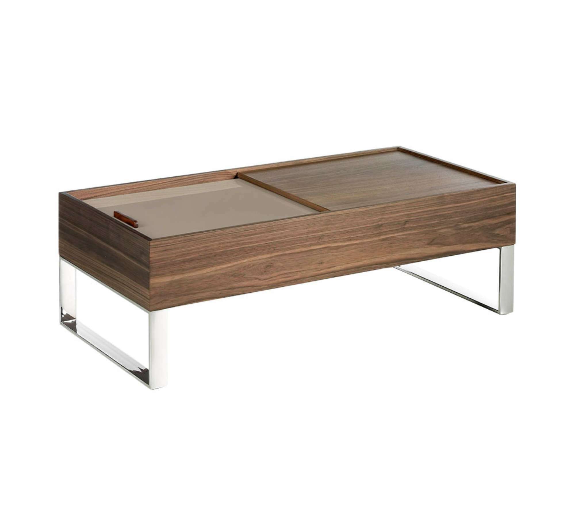 Couchtisch Walnussholz Metall Braun 0