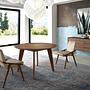 Sedia da pranzo in similpelle beige 6
