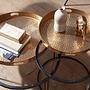 2x Conesa Beistelltisch Aluminium Gold Schwarz 3
