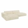 Pyllow Sofa Ecksofa Récamiere Links Kunstleder Cremeweiß 1