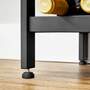 Weinregal Holz Metall Braun Schwarz 5