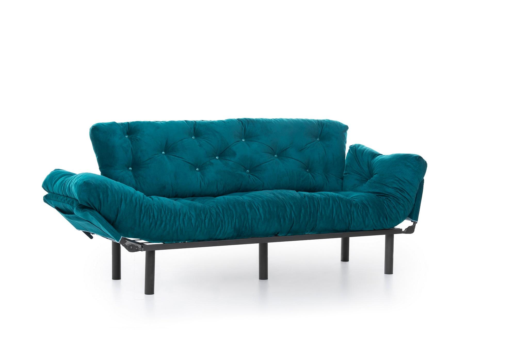 Nitta Triple Schlafsofa 3-Sitzer Petrol Grün 9