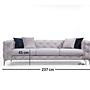 Like Sofa 3-seater light gray 2
