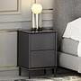 Imaj Nightstand Wood Veneer Anthracite 1