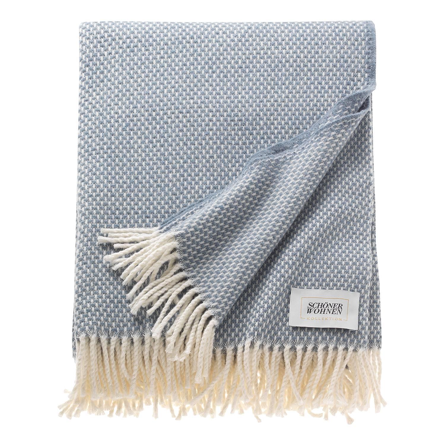 Plaid SW-Zen Mischgewebe Hellblau 0