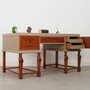 Scrivania vintage in legno marrone anni '50 6