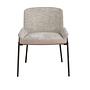 Dining chair leather textile grey 1