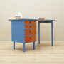 Vintage Schreibtisch Teakholz 1960er Jahre Blau 4
