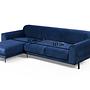 Image Corner Sofa Left Navy Blue 9