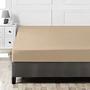 Fitted sheet Cotton Beige 100cm x 200cm 0