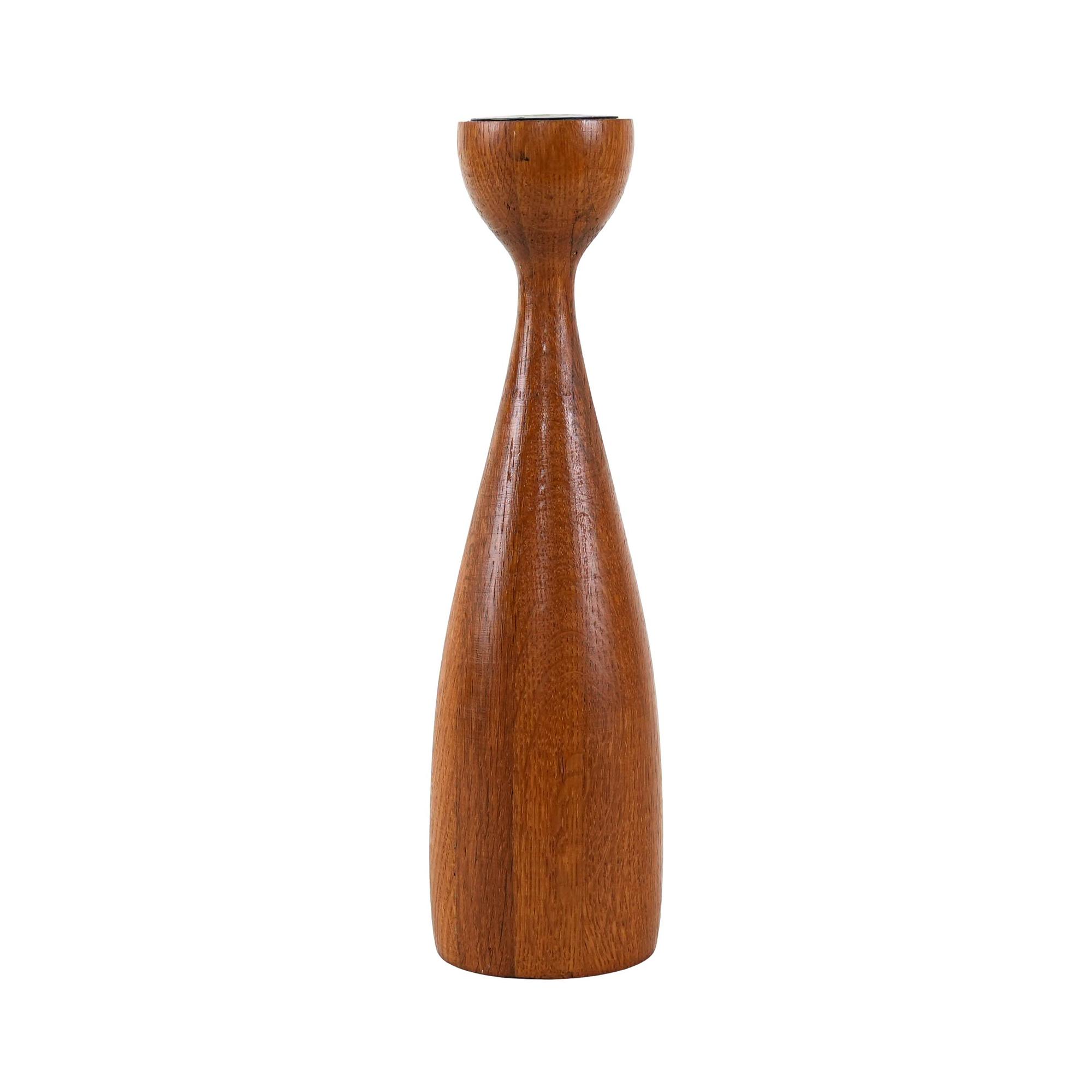 Tealight holder teak wood 1970s 0