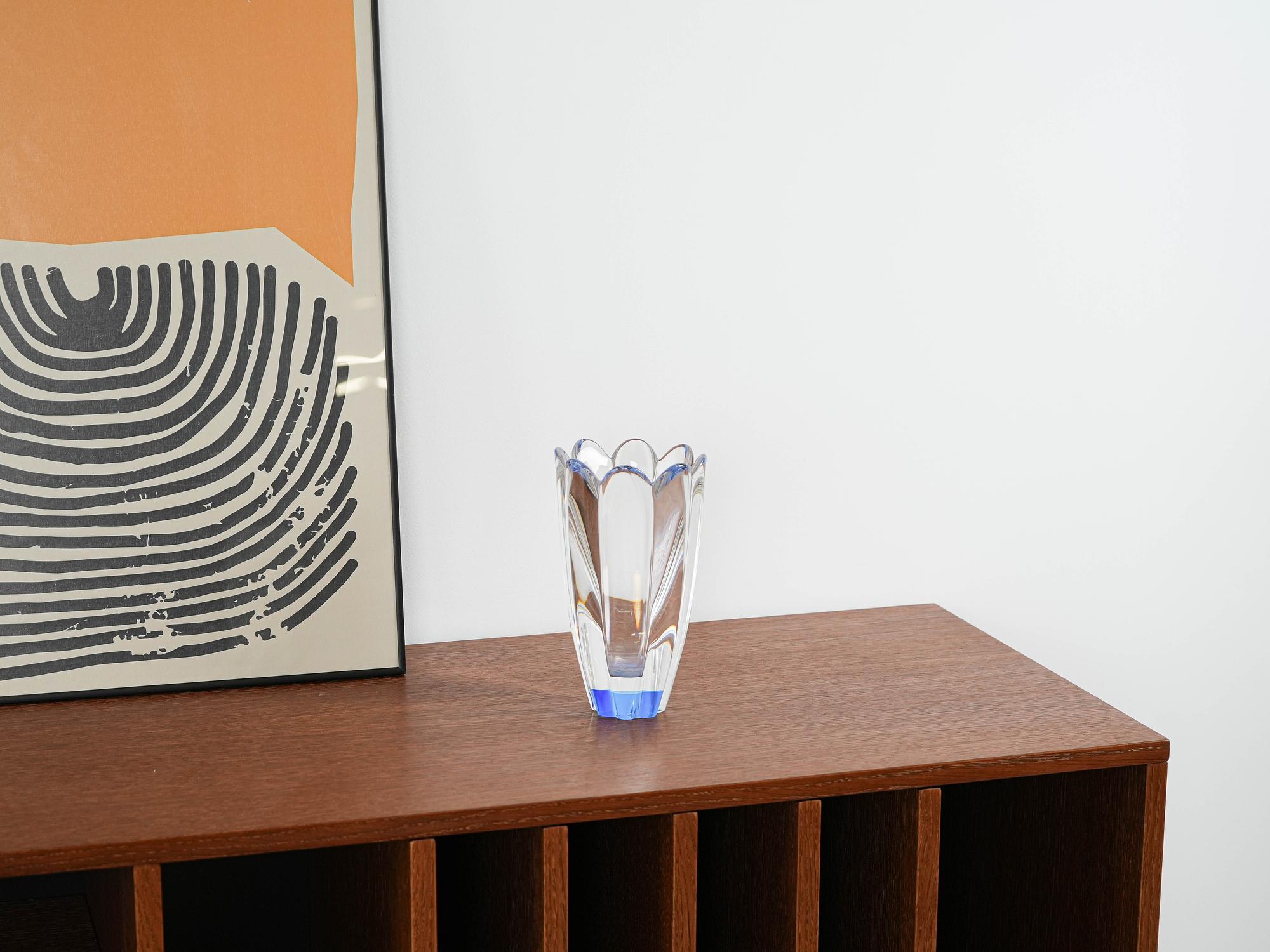 Mayflower glass vase 1960s Jan Johansson Orrefors 1