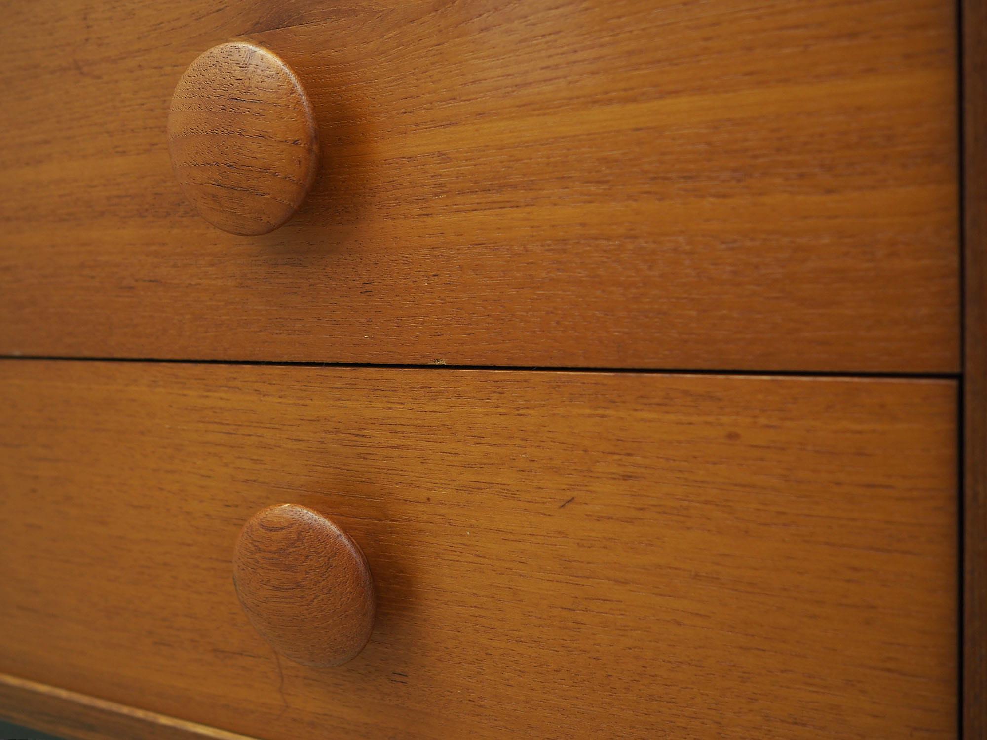 Vintage chest of drawers Teak wood Brown 1960s 11
