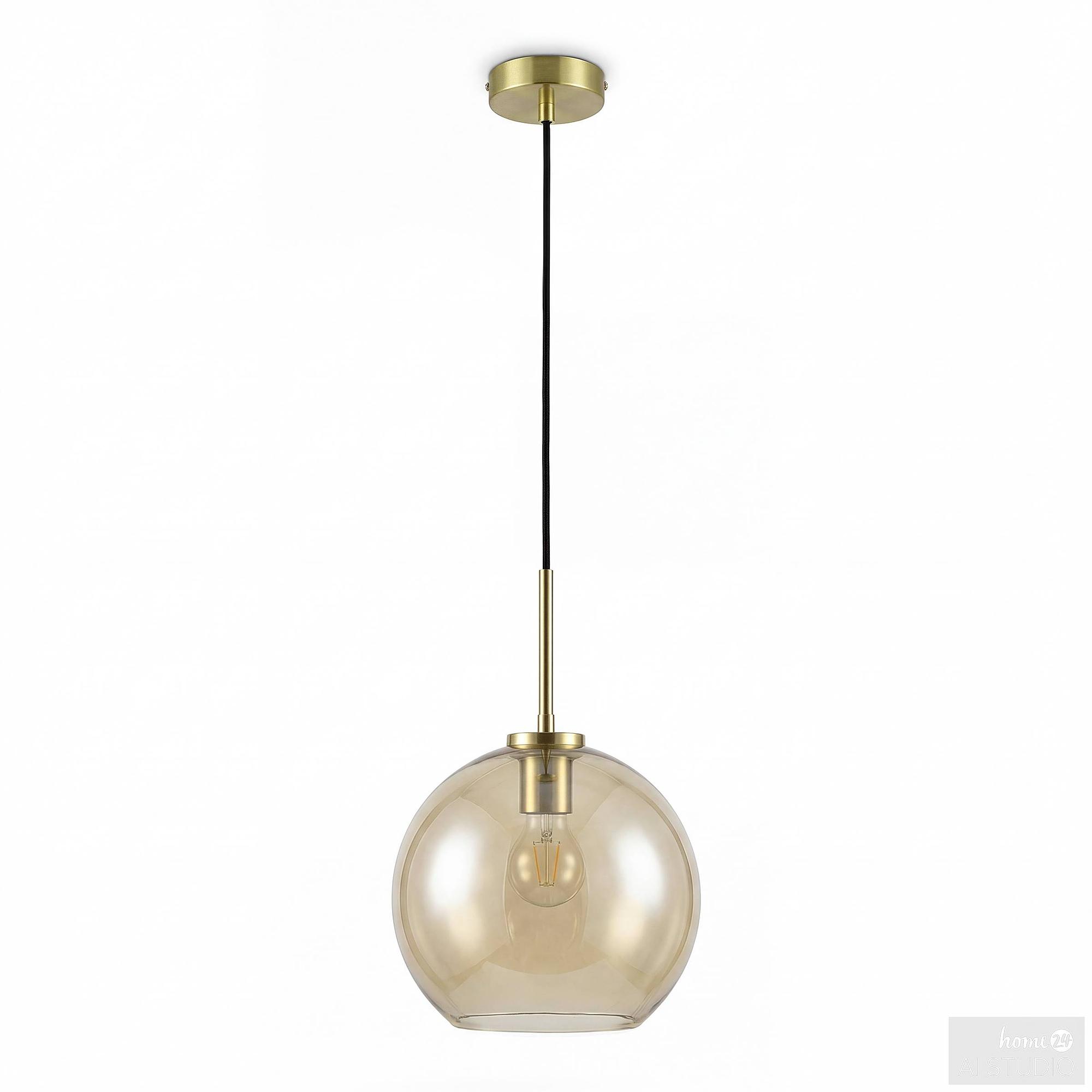 Pendant light Zevro 1-light colored glass iron 4