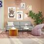 Astha 3-Sitzer Sofa Velour Lux Navy 4