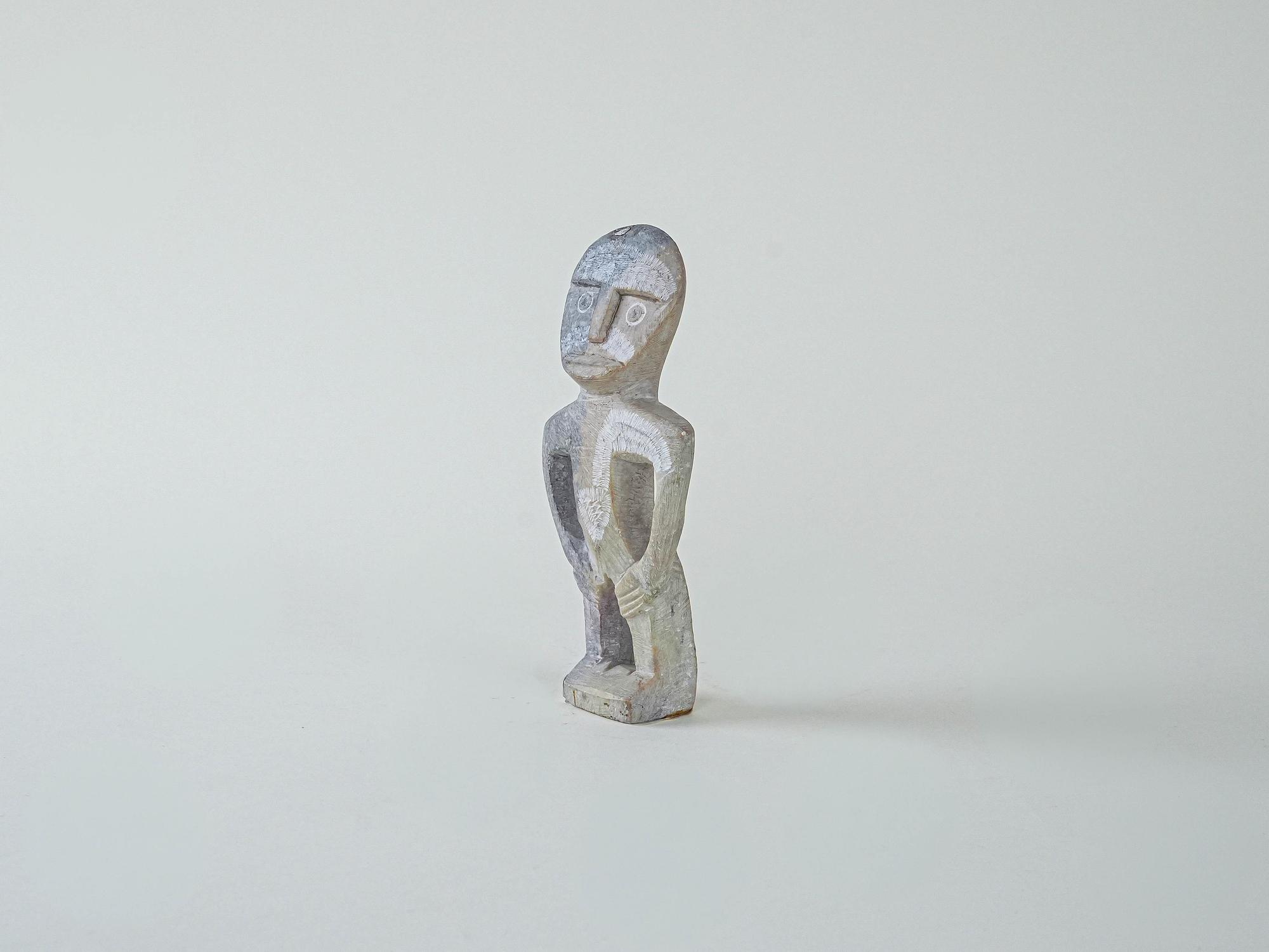 Steintotem-Figur Grau 1970er Jahre 3