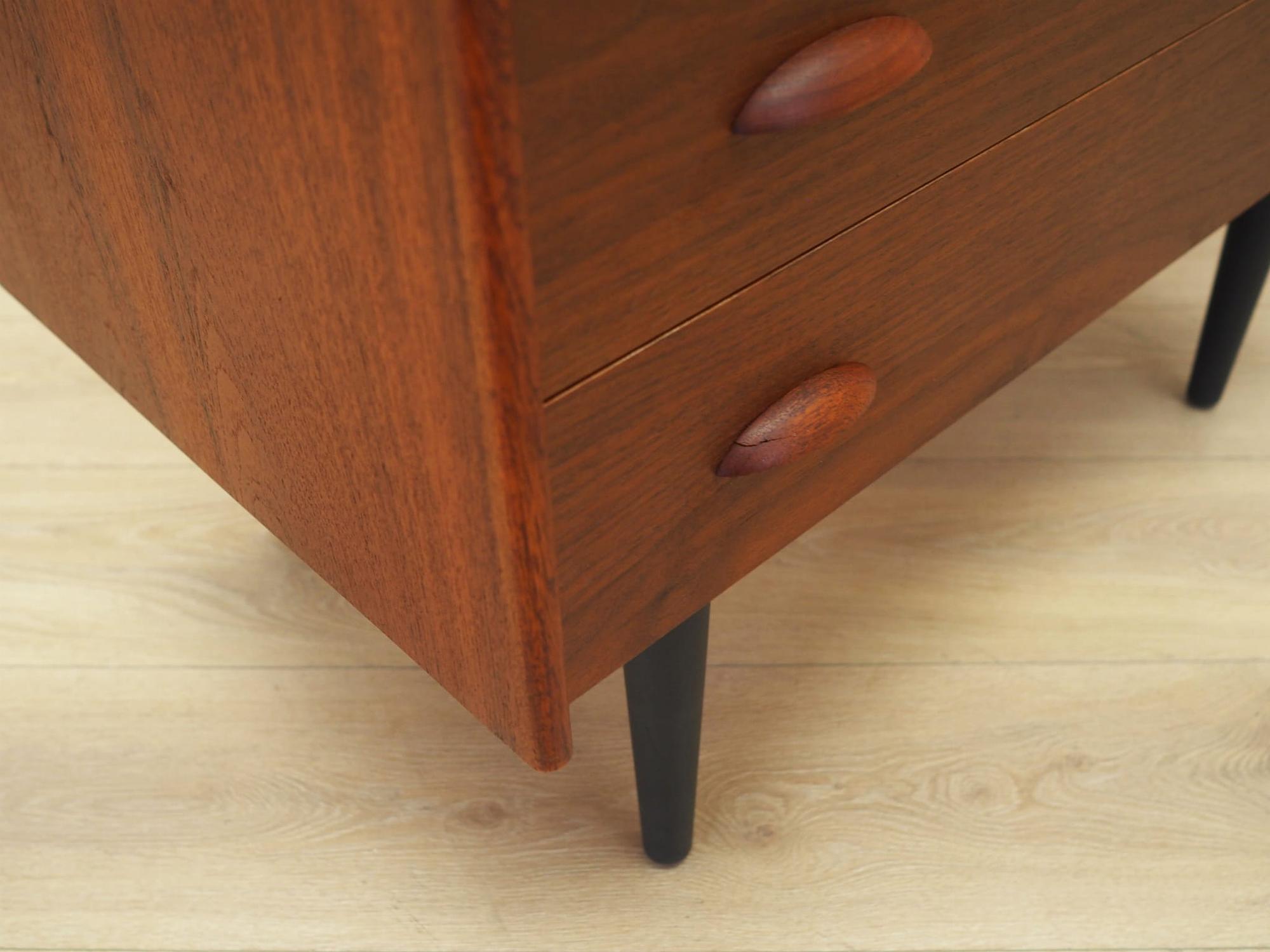Vintage Chest of Drawers Teak Wood Brown 1970s 11