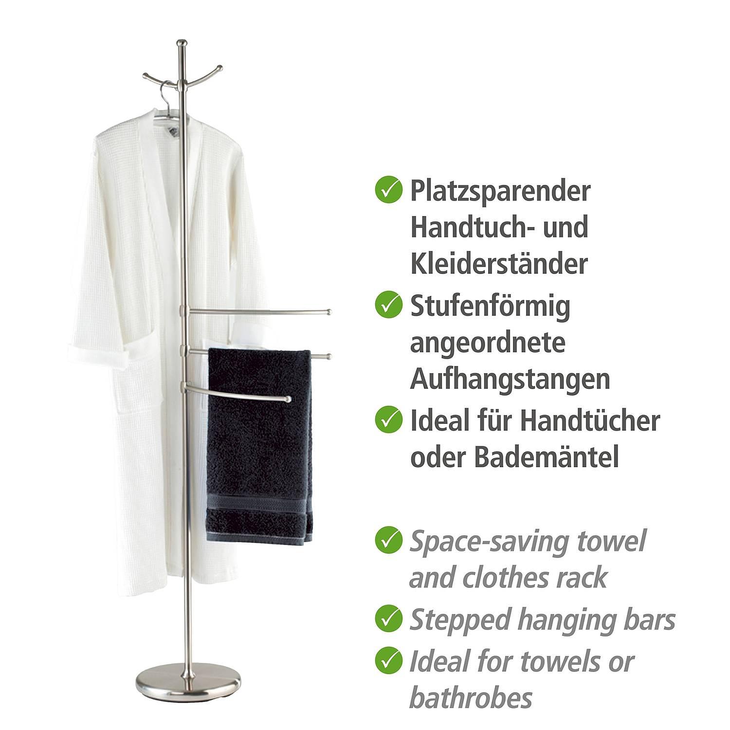 Handtuchständer Adiamo Stahl Silber 2