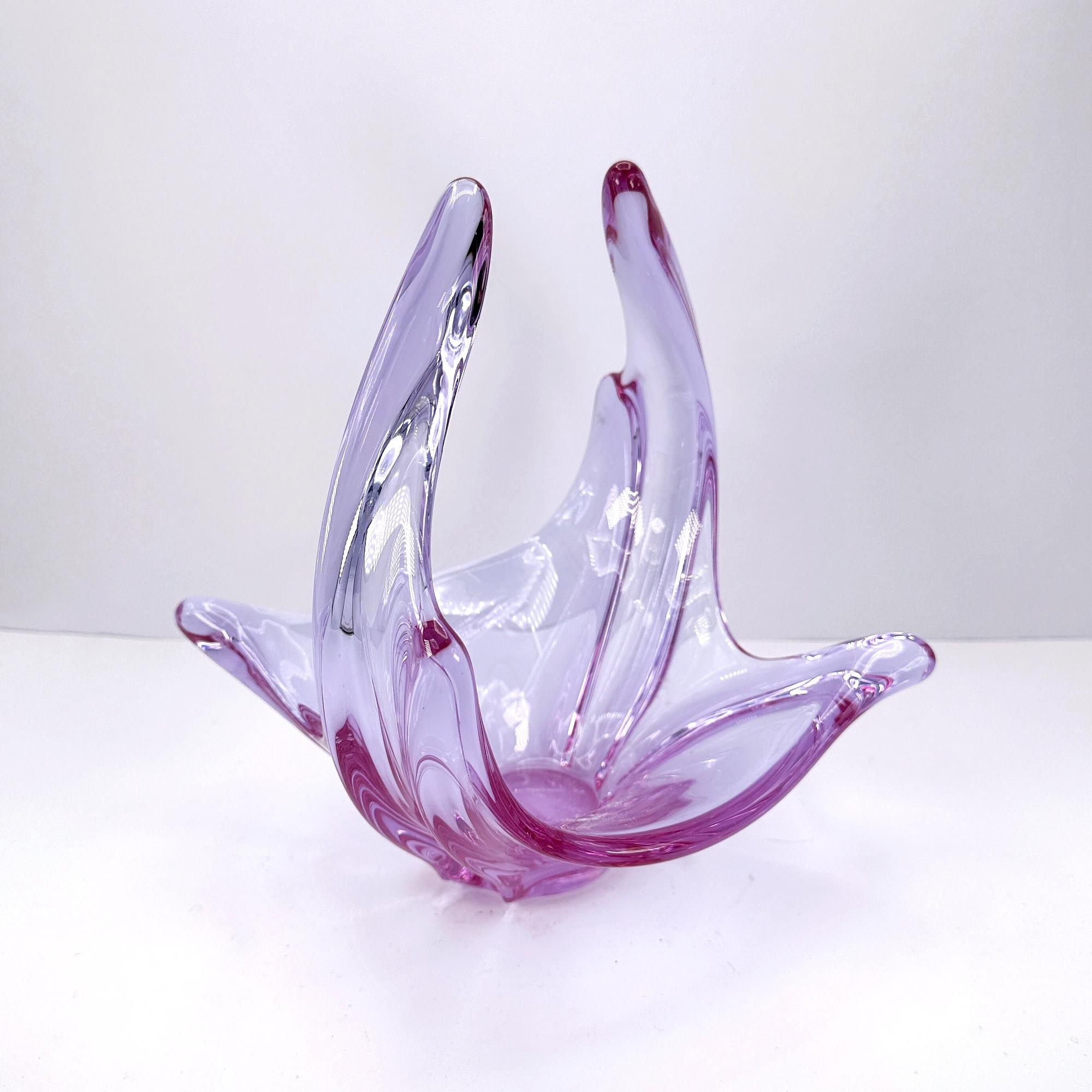 Vintage bowl Alexandrite glass pink 4