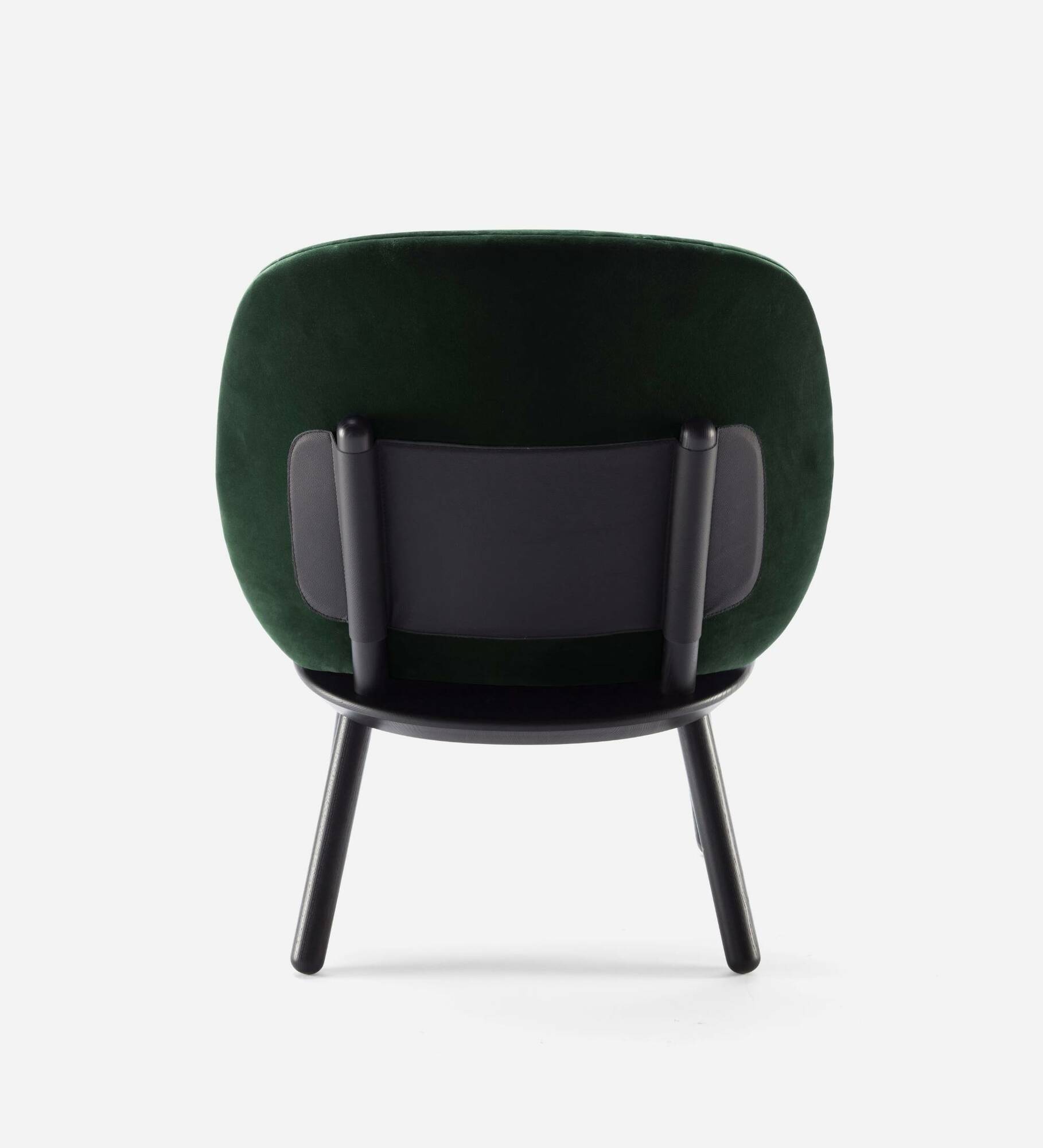 Loungestuhl Eschenholz Velour Grün 4