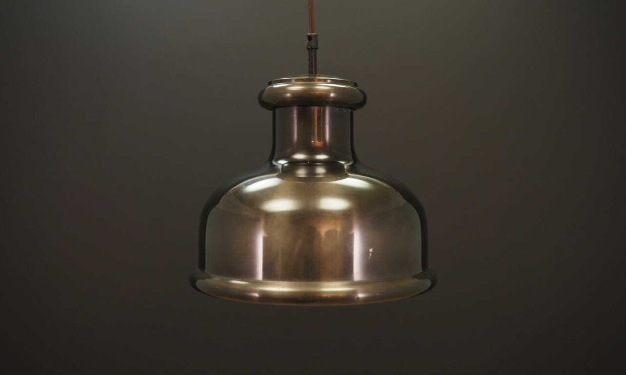 Vintage pendant lamp metallic colors 1970s 1