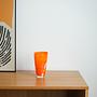 Glass vase 1970s Orange 6