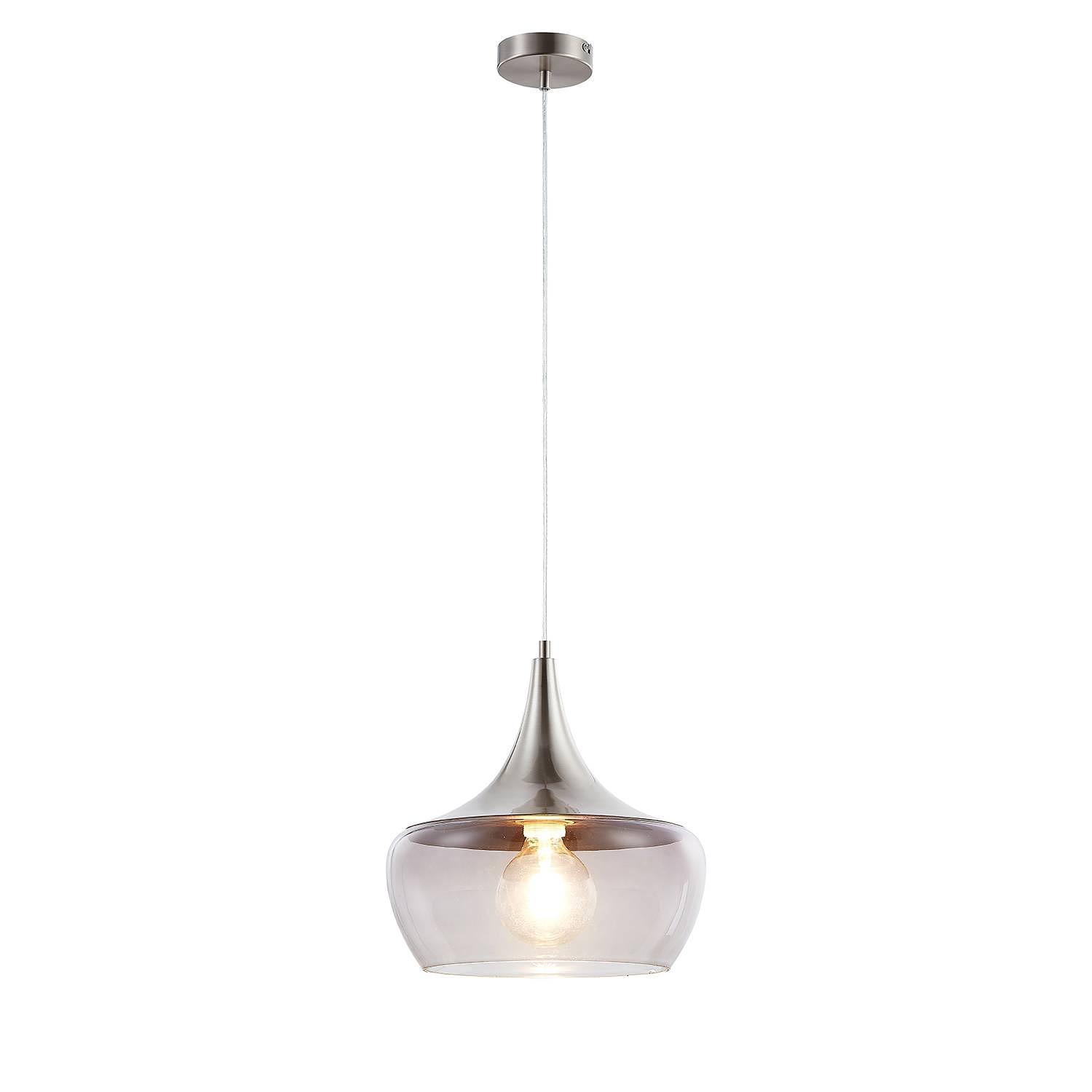 Pendelleuchte Arola Glas / Eisen 1-flammig Granit 3