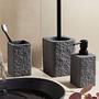 2x Bad-Accessoire-Set Villata Anthrazit 0