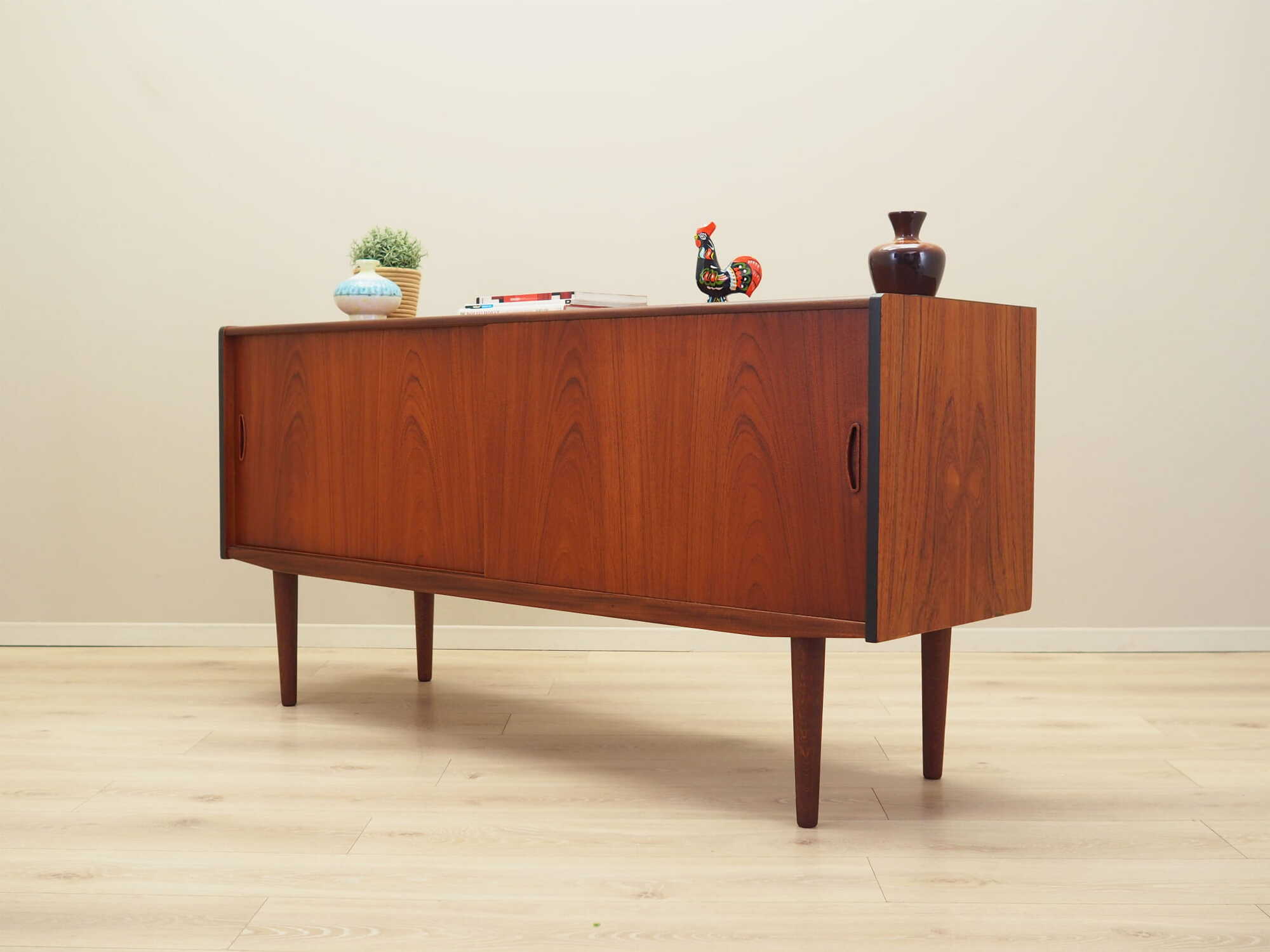 Vintage Sideboard Teakholz Braun 1970er Jahre 3