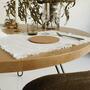 Runder Esstisch Hairpin-Beine Kiefernholz Sand 3