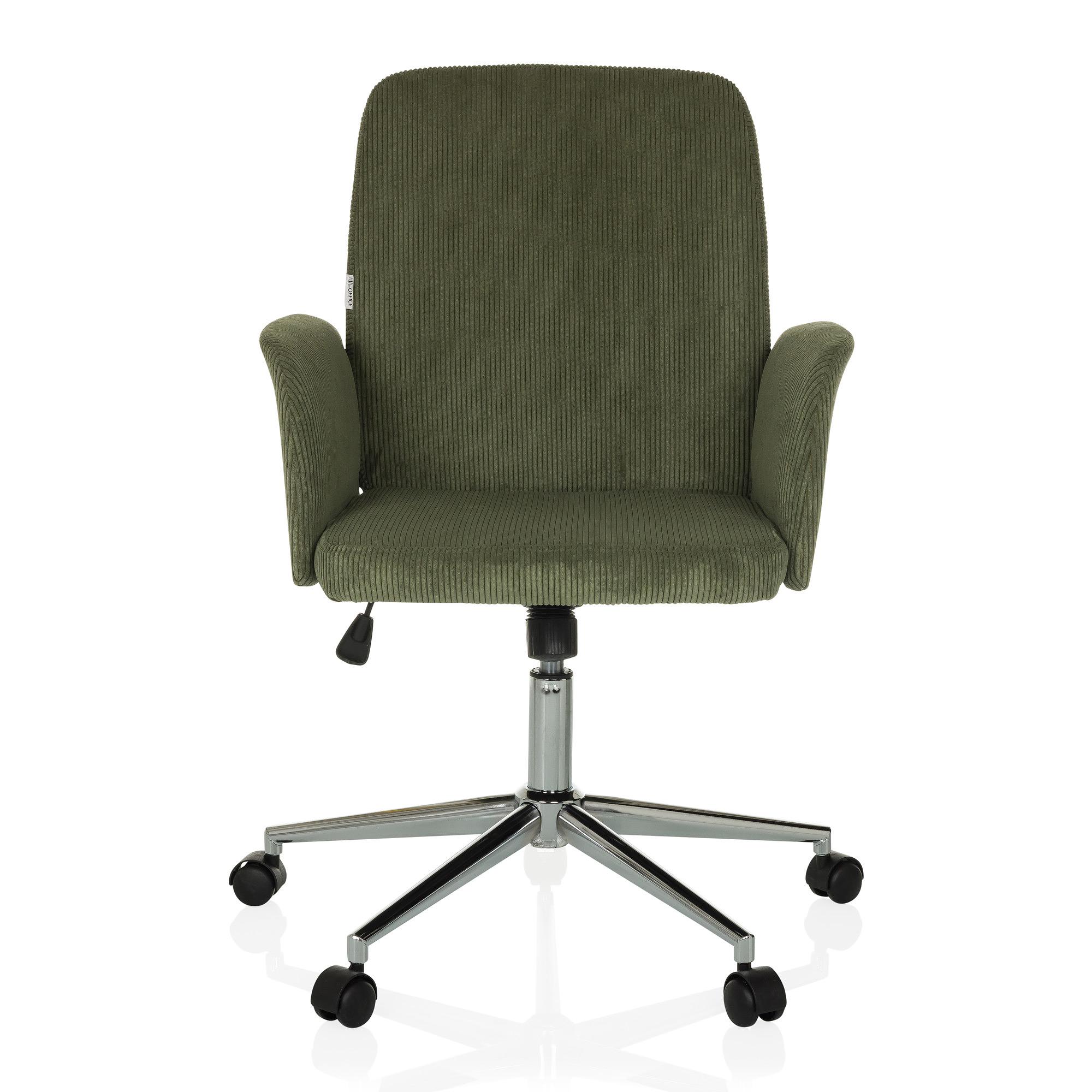 SOLAO CORD Bürostuhl Drehbar Cord-Optik Dunkelgrün 0
