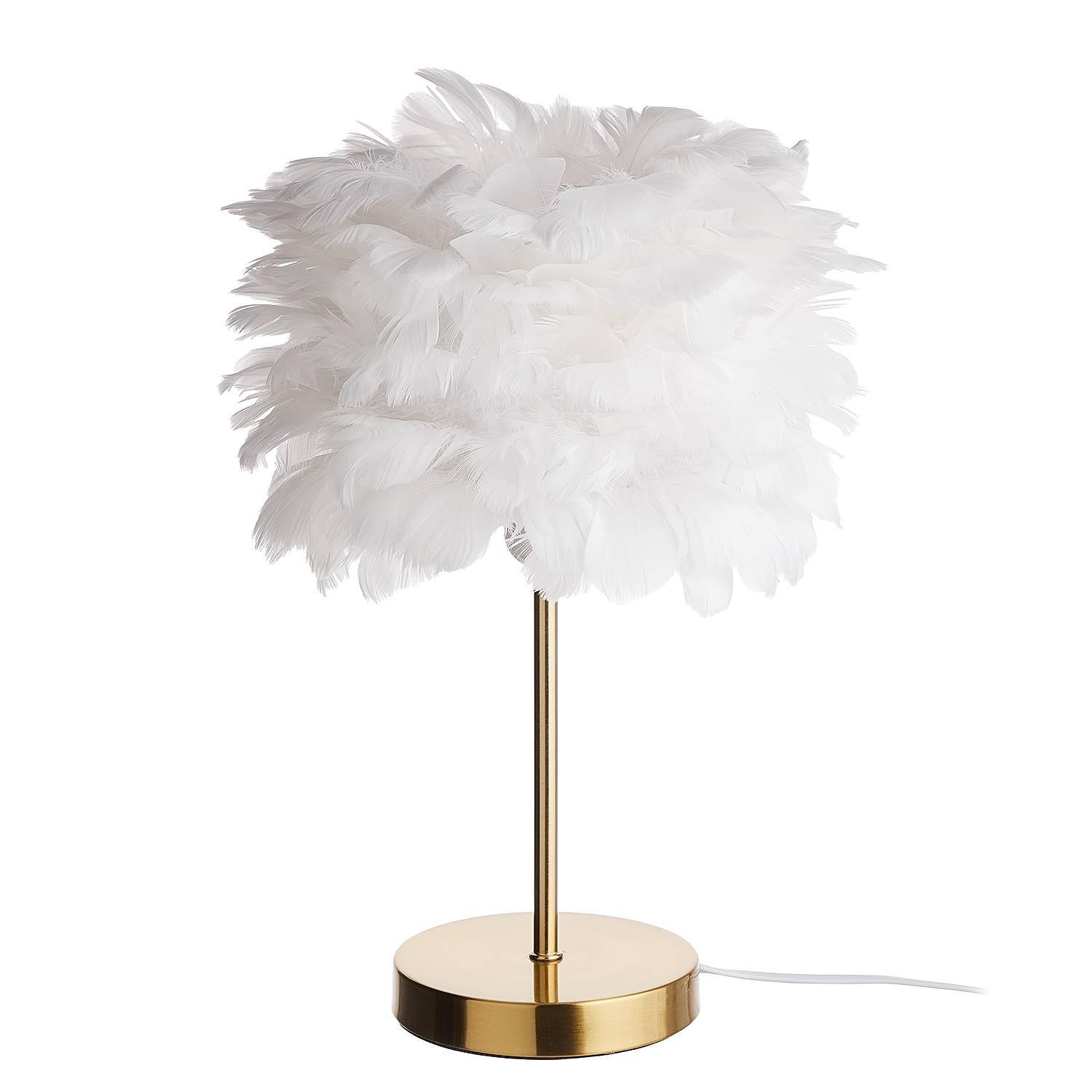 Table lamp FIORELLA 1-Light feathers metal 4