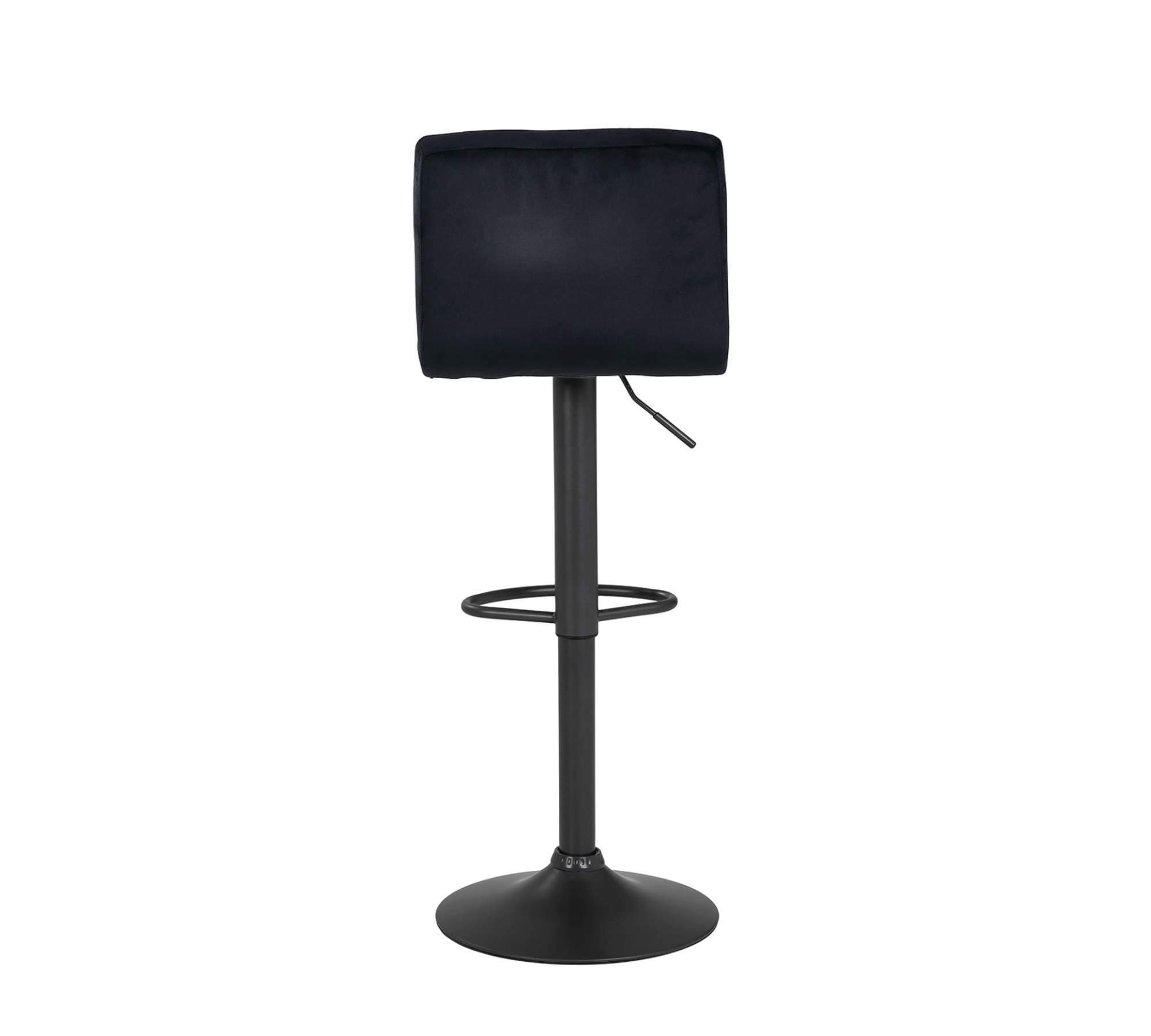 2x Barstuhl Samt Stahl Schwarz 4