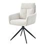 LOBBS Armlehnenstuhl Drehbar 2er-Set Cremeweiß 2