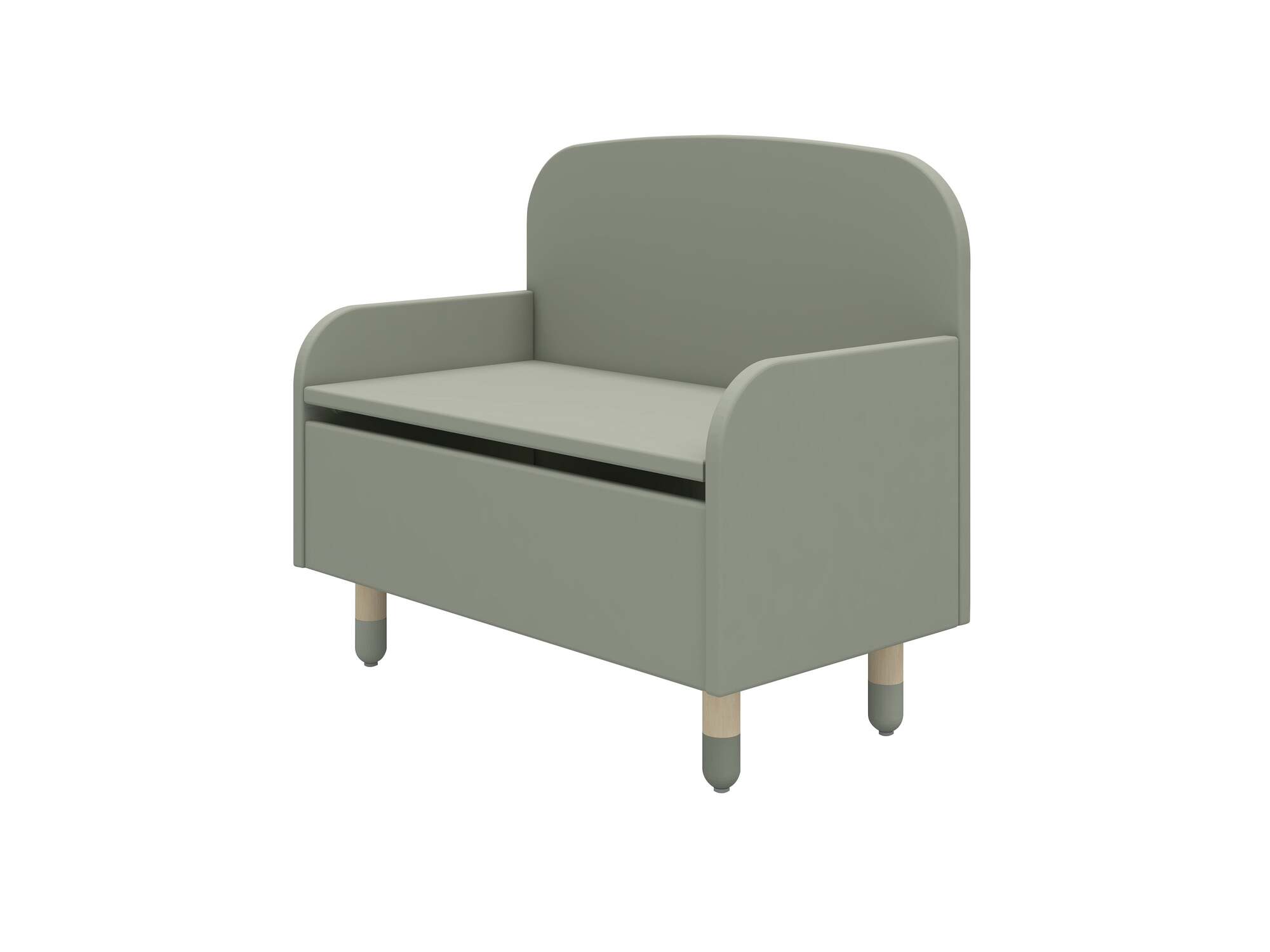 Dots Kinder Aufbewahrungsbank Eschenholz Grün 0