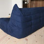 Togo Sofa 3-Sitzer Textil Marineblau 4