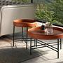 Side Table Leather Brown 6