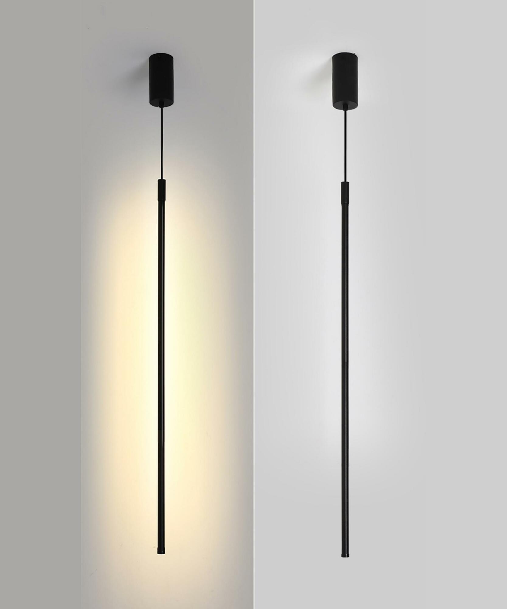 2x Minimalistische LED Hängeleuchte HYPNOS Small Schwarz 4