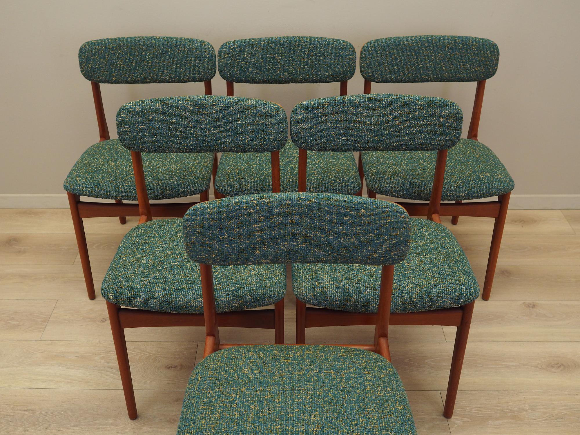 6x Esszimmerstühle Teakholz 1960er Jahre 5