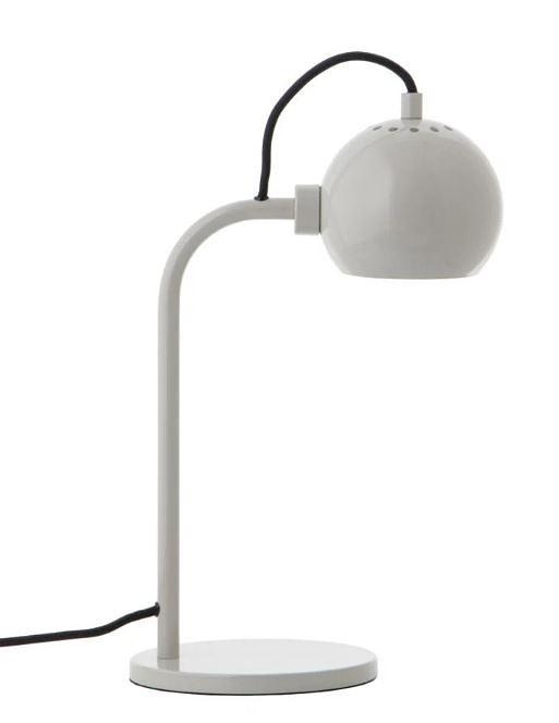 Ball Table Lamp Glossy Light Grey 1