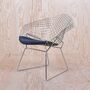 Bertoia Diamond Chair Silber mit Sitzkissen  1