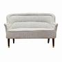 2-seater sofa, blended fabric, white, 1960s 0
