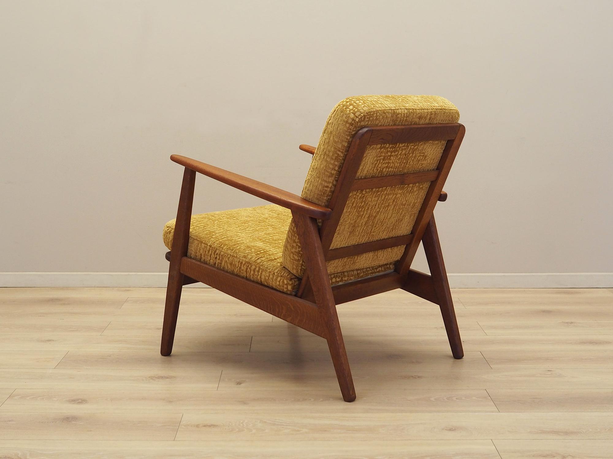 Armchair Teak Yellow 1970s 4