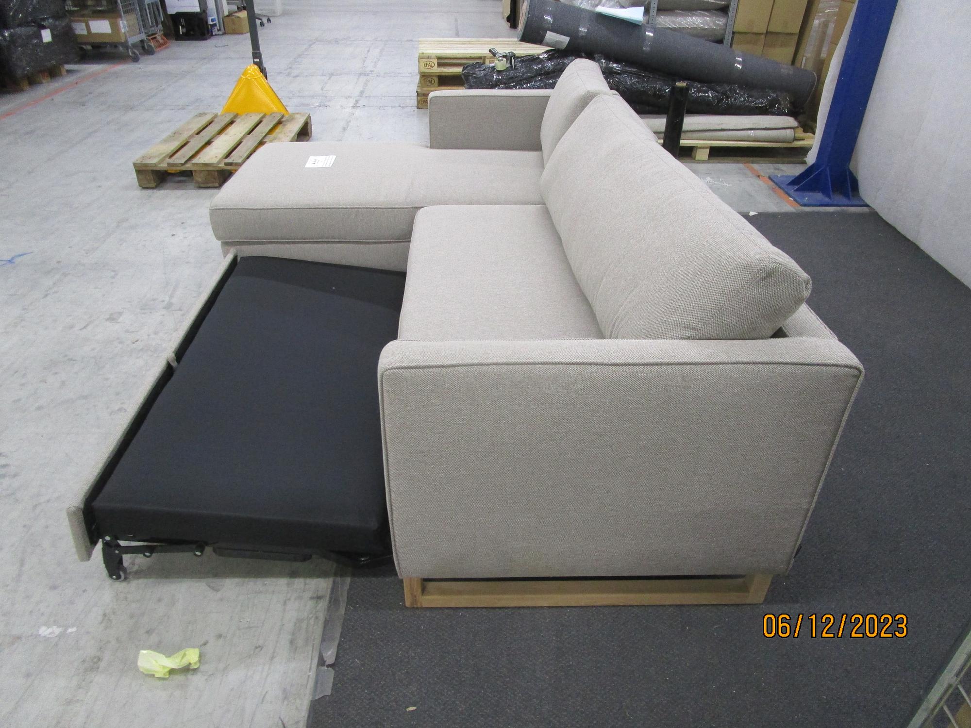 Madison sofa bed chaise lounge left Agnes Brown 5