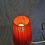Vintage Tischlampe Dreibeinig Rot 50er Jahre 4