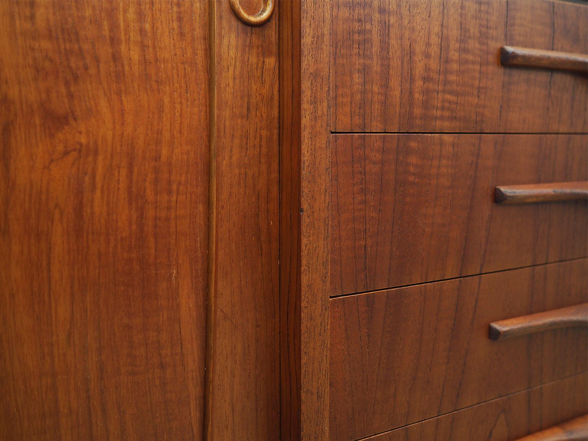 Vintage Sideboard Teakholz Braun 1960er Jahre 12