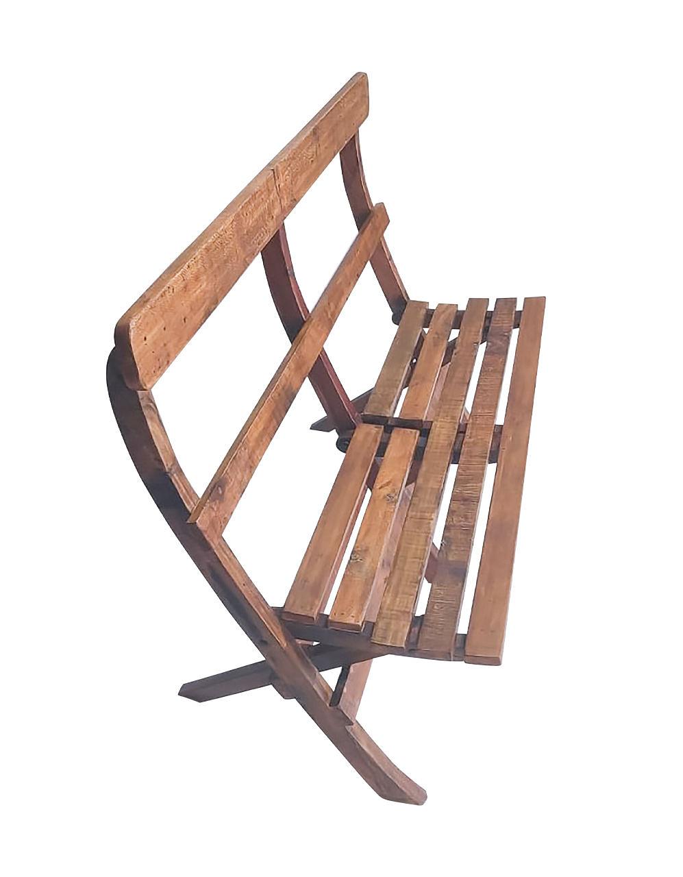 Garden bench recycled wood brown 0